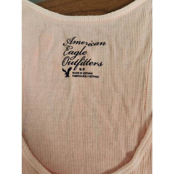 American Eagle set of 2 SMALL tank tops. 1-pink and 1-tan - Picture 3 of 7